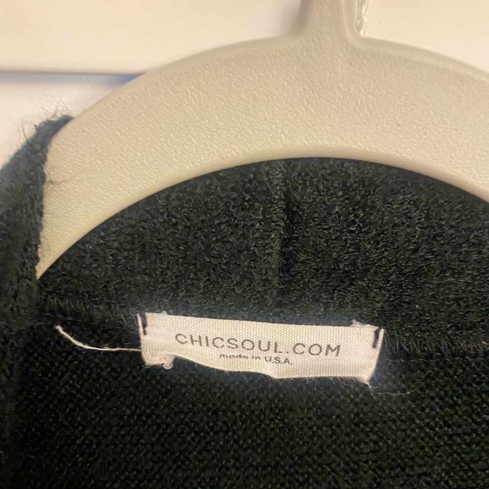 Chic Soul - Black Open Front Cardigan View 3